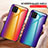 Samsung Galaxy M60s用ハイブリットバンパーケース プラスチック 鏡面 虹 グラデーション 勾配色 カバー LS2 サムスン 