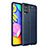 Samsung Galaxy M62 4G用シリコンケース ソフトタッチラバー レザー柄 カバー サムスン ネイビー