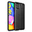 Samsung Galaxy M62 4G用シリコンケース ソフトタッチラバー レザー柄 カバー サムスン ブラック