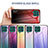 Samsung Galaxy M62 4G用ハイブリットバンパーケース プラスチック 鏡面 虹 グラデーション 勾配色 カバー LS1 サムスン 