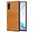 Samsung Galaxy Note 10 5G用ケース 高級感 手触り良いレザー柄 R06 サムスン オレンジ