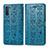 Samsung Galaxy Note 10 5G用手帳型 レザーケース スタンド パターン カバー S03D サムスン ネイビー