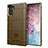 Samsung Galaxy Note 10 5G用360度 フルカバー極薄ソフトケース シリコンケース 耐衝撃 全面保護 バンパー J01S サムスン ブラウン