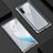 Samsung Galaxy Note 10 5G用ケース 高級感 手触り良い アルミメタル 製の金属製 360度 フルカバーバンパー 鏡面 カバー M06 サムスン シルバー
