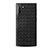 Samsung Galaxy Note 10 5G用シリコンケース ソフトタッチラバー レザー柄 カバー S01 サムスン ブラック