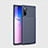 Samsung Galaxy Note 10 5G用シリコンケース ソフトタッチラバー ツイル カバー S01 サムスン ネイビー