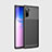 Samsung Galaxy Note 10 5G用シリコンケース ソフトタッチラバー ツイル カバー S01 サムスン ブラック