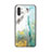 Samsung Galaxy Note 10 5G用ハイブリットバンパーケース プラスチック パターン 鏡面 カバー サムスン グリーン