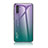 Samsung Galaxy Note 10 5G用ハイブリットバンパーケース プラスチック 鏡面 虹 グラデーション 勾配色 カバー LS1 サムスン 