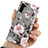 Samsung Galaxy Note 10 5G用シリコンケース ソフトタッチラバー 花 カバー S03 サムスン 