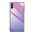 Samsung Galaxy Note 10用ハイブリットバンパーケース プラスチック 鏡面 虹 グラデーション 勾配色 カバー H01 サムスン パープル
