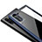 Samsung Galaxy Note 10用ハイブリットバンパーケース クリア透明 プラスチック 鏡面 カバー サムスン ネイビー