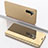Samsung Galaxy Note 10用手帳型 レザーケース スタンド 鏡面 カバー サムスン ゴールド