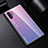 Samsung Galaxy Note 10 Plus 5G用ハイブリットバンパーケース プラスチック 鏡面 虹 グラデーション 勾配色 カバー H01 サムスン パープル