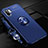 Samsung Galaxy Note 10 Plus 5G用極薄ソフトケース シリコンケース 耐衝撃 全面保護 アンド指輪 マグネット式 バンパー T03 サムスン ネイビー