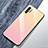 Samsung Galaxy Note 10 Plus 5G用ハイブリットバンパーケース プラスチック 鏡面 虹 グラデーション 勾配色 カバー サムスン ピンク