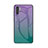 Samsung Galaxy Note 10 Plus 5G用ハイブリットバンパーケース プラスチック 鏡面 虹 グラデーション 勾配色 カバー M01 サムスン マルチカラー