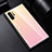 Samsung Galaxy Note 10 Plus 5G用ハイブリットバンパーケース プラスチック 鏡面 虹 グラデーション 勾配色 カバー H01 サムスン 