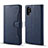 Samsung Galaxy Note 10 Plus用手帳型 レザーケース スタンド カバー T02 サムスン ネイビー