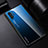 Samsung Galaxy Note 10 Plus用ハイブリットバンパーケース プラスチック 鏡面 虹 グラデーション 勾配色 カバー H01 サムスン ネイビー