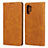 Samsung Galaxy Note 10 Plus用手帳型 レザーケース スタンド カバー サムスン オレンジ