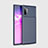 Samsung Galaxy Note 10 Plus用シリコンケース ソフトタッチラバー ツイル カバー サムスン ネイビー