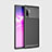 Samsung Galaxy Note 10 Plus用シリコンケース ソフトタッチラバー ツイル カバー サムスン ブラック