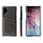 Samsung Galaxy Note 10 Plus用ケース 高級感 手触り良いレザー柄 S02 サムスン ブラック