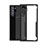 Samsung Galaxy Note 10 Plus用ハイブリットバンパーケース クリア透明 プラスチック 鏡面 カバー M03 サムスン ブラック
