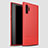 Samsung Galaxy Note 10 Plus用シリコンケース ソフトタッチラバー ツイル カバー S01 サムスン レッド
