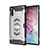 Samsung Galaxy Note 10 Plus用ハイブリットバンパーケース プラスチック 兼シリコーン カバー マグネット式 サムスン シルバー