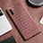 Samsung Galaxy Note 10 Plus用シリコンケース ソフトタッチラバー レザー柄 カバー サムスン 