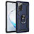 Samsung Galaxy Note 20 5G用ハイブリットバンパーケース プラスチック アンド指輪 マグネット式 S01 サムスン ネイビー