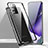 Samsung Galaxy Note 20 5G用ケース 高級感 手触り良い アルミメタル 製の金属製 360度 フルカバーバンパー 鏡面 カバー T02 サムスン ブラック