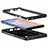 Samsung Galaxy Note 20 5G用ハイブリットバンパーケース プラスチック 兼シリコーン カバー 前面と背面 360度 フル R01 サムスン ブラック
