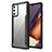 Samsung Galaxy Note 20 5G用ハイブリットバンパーケース プラスチック 兼シリコーン カバー 前面と背面 360度 フル R02 サムスン ブラック