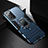 Samsung Galaxy Note 20 5G用ハイブリットバンパーケース プラスチック アンド指輪 マグネット式 N06 サムスン ネイビー