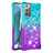 Samsung Galaxy Note 20 5G用シリコンケース ソフトタッチラバー ブリンブリン カバー S02 サムスン ブルー