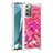Samsung Galaxy Note 20 5G用シリコンケース ソフトタッチラバー ブリンブリン カバー アンド指輪 S01 サムスン ローズレッド