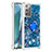Samsung Galaxy Note 20 5G用シリコンケース ソフトタッチラバー ブリンブリン カバー アンド指輪 S01 サムスン ネイビー