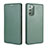 Samsung Galaxy Note 20 5G用手帳型 レザーケース スタンド カバー L04Z サムスン グリーン
