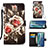Samsung Galaxy Note 20 5G用手帳型 レザーケース スタンド パターン カバー Y02B サムスン ブラック