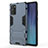 Samsung Galaxy Note 20 5G用ハイブリットバンパーケース スタンド プラスチック 兼シリコーン カバー KC2 サムスン ネイビー