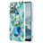 Samsung Galaxy Note 20 5G用シリコンケース ソフトタッチラバー バタフライ パターン カバー アンド指輪 Y01B サムスン グリーン