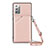 Samsung Galaxy Note 20 5G用ケース 高級感 手触り良いレザー柄 Y02B サムスン ローズゴールド