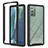 Samsung Galaxy Note 20 5G用360度 フルカバー ハイブリットバンパーケース クリア透明 プラスチック カバー YB1 サムスン ブラック