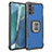 Samsung Galaxy Note 20 5G用ハイブリットバンパーケース プラスチック アンド指輪 マグネット式 ZJ2 サムスン ネイビー