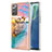 Samsung Galaxy Note 20 5G用シリコンケース ソフトタッチラバー バタフライ パターン カバー Y03B サムスン マルチカラー