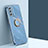 Samsung Galaxy Note 20 5G用極薄ソフトケース シリコンケース 耐衝撃 全面保護 アンド指輪 マグネット式 バンパー XL1 サムスン ネイビー