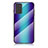 Samsung Galaxy Note 20 5G用ハイブリットバンパーケース プラスチック 鏡面 虹 グラデーション 勾配色 カバー LS2 サムスン ネイビー